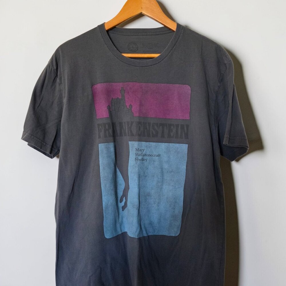 Frankenstein Mary Shelley Graphic Tee Gray Large - Picture 4 of 13